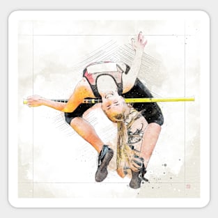 High Jumper Watercolour Sticker